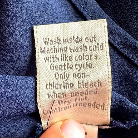 Disney Minnie Mouse Collection SZ S Sleeveless Blouse Top Blue LC Lauren Conrad - Picture 7 of 9